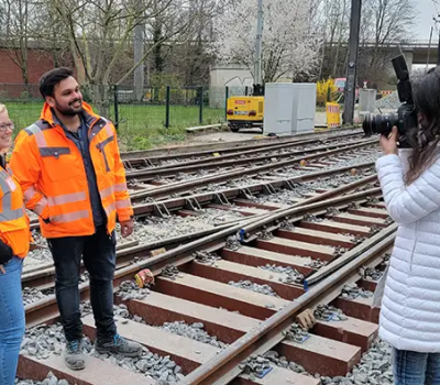 Fotostudio Laatzen bei Gleisbau-Arbeiten der Linien 1 und 2